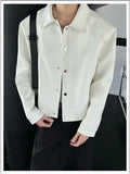 Riolio American Street High-end Coat Trendy Leather Jacket Korean Elegant 2025 Spring Men's New PU Lapel Slim Loose Jacket Aesthetic