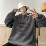Riolio New Vintage Letter Printed Pullover Hoodies For Men Goth Sweatshirts Streetwear Oversize Hoody Hip Hop Fleece Y2K Clothes