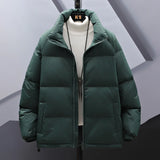 Riolio Simple Parks High-end Cotton Jacket Men Women Autumn and Winter Casual Loose Down Jacket Youth Stand Up Collar Couple Jacket