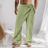 Riolio  Men'S Casual Pants Men'S Breathable Loose Beach Cotton Patch Men Elastic Camping Hiking Fishing Climbing Outdoor Sports Trousers