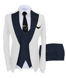 Riolio  3pcs Men Coat Business Formal Slim Fit Suit Costumes Pour Homme Set Party Vest Pants Wedding Blazer Verde Hombre Terno Masculino