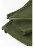 Riolio Double-sided Fleece! Retro Military Green Straight-leg Pants Women Loose Thickened Warm Drawstring Casual Wide-leg Pants Men