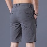 Riolio  Cool Breathable Ice Silk Casual Men Summer Thin Korean Version Versatile Loose Elastic Waist Drawstring Beach Five-point Pants