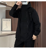 Riolio Spring Autumn Casual Jacket Men/Women Zipper Design High Quality Unisex Outdoor Waterproof Hooded Windbreaker Coats 5Colors