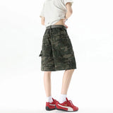 Riolio Mens Camo Cargo Shorts Summer Outdoor Casual Loose Fit Beach Hiking Tactical Military Camouflage Army Style Comfort Shorts
