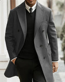 Riolio  Modern Man Trench Coat Customized Full Man Terno Fashion Notched Lapel Double Breasted Elegant Men's Winter Jacket Men Jacket