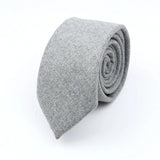 Riolio  Winter Men's 7cm Woven Daily Tie Casual Classic Solid Color Thick Necktie Business Offical Wedding Party Accessories Gifts