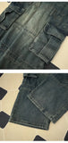 Riolio  Trendy Men's Workwear Denim Pants Autumn Winter New Vintage American Sle Loose Wide Leg Floor-Length Pants