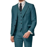 Riolio  Men's Blazer Vest and Pant Set, Notched Lapel, Wedding Banquet, Evening Party, Male Suit, Elegant Tuxedo, 3 Piece