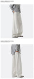 Riolio  Sweatpants Men Straight Casual Pants Loose Fit Elastic Waistband Drawstring Tapered Outdoor Joggers Patchwork Athletic Trousers
