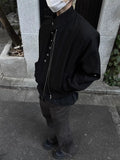 Riolio American Retro Multi-button Stand Collar Design Jacket Men Korean Hip Hop Coat High Street Hip-hop Solid Color Classic Jacket