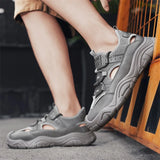 Riolio  Black Fashion Designer Men's Sandals Breathable Casual Shoes for Men Outdoor Non Slip Beach Sandals New Male Platform Sandalias