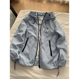 Riolio  Men's Lightweight Hooded Windbreaker Jacket Plus Size Casual Outdoor Hiking Running Jacket with Zipper Pockets Running Coat