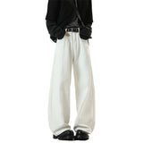 Riolio  Pink Straight Leg Denim Pants Unisex Gender Neutral Jeans Urban Street Style Fashion Trendy Casual Wear Comfortable 2025 New