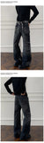 Riolio  Mens Straight Leg Jeans Business Casual Vintage Blue Denim Pants for Middle Aged Man Classic Fit man trousers