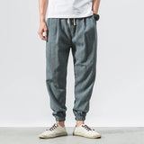 Riolio Cotton Linen Casual Harem Pants Men Joggers Man Summer Trousers Male Chinese Style Baggy Pants Harajuku Clothe