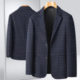 Riolio New Men's Blazer Fashion Middle-aged Business Casual Professional Wear Casual Loose British Style Sub-trend Four Seasons Suit