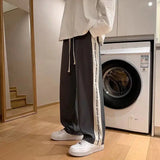 Riolio  High Street Casual Color Matching Straight Cylinder Sports Pants Man Classic Korean Loose All-match Printing Male Trousers