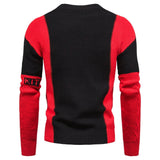 Riolio Autumn New Fashion Foreign Trade Men's Knitted Round Neck Contrast Color Sweater Underlay