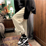Riolio  Corduroy Pants Men's Autumn and Winter Trend Sports Pants Loose Straight Wide Leg Casual Pants Men