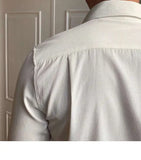 Riolio Spring Leisure British Business Shirt Design British Men Cuba Collar Slim Solid White Shirt Camisa Social Masculina Men Shirt