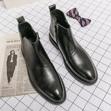 Riolio Casual Chelsea Boots Men Ankel Boots Fashion Retro Business Dress Boots Antumn Bota Masculina