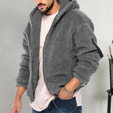 Riolio Thickened Plush Men's Jackets Lamb Cashmere Warm Coat Loose Double-sided Fleece Cardigan New Fall Winter American Unisex Jacket