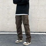 Riolio  Stretch Trousers Man Casual Straight Cargo Pants for Men Baggy Emo Cheapest Korean Style High Quality Long Slacks Luxury Fashion