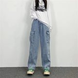 Riolio  Oversize Streetwear Men's Baggy Jeans Y2K Cargo Wide Leg Pants Fashion Harajuku Hip Hop Loose Straight Korean Autumn Denim Pants