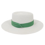 Riolio  Flat Concave Top Paper Straw Hat Spring Summer Women Men Wide Brim Beach Sun Hat Boater Style Fedora Party Cap Sombrero Hombre