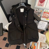 Riolio Outdoor Summer Thin Hat Vest Multi-ket Functional Workwear American Sle Youth Casual Faion Polyester Blend Fabric