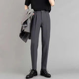 Riolio  Men's Clothing Summer Casual Business Trousers New Slim Fit Stretch Comfortable Trendy Office Dress Pants for Men