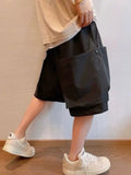 Riolio  Japanese Sle Casual Workwear orts Men's Summer Trendy Outdoor Wear Five-Quarter Loose Fit y Cargo orts