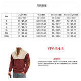 Riolio  Men's Corduroy Color Block Henley Shirt Casual Button-Up Stand Collar Pullover with Elbow Patches
