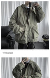 Riolio Fall Winter Thickened Work Jacket Korean Style Trendy Hooded Jacket Men 2025 New Versatile Loose Fashion Top Aesthetic Urban