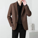 Riolio Spring Brown Black Blazer Men Slim Fit Fashion Social Mens Dress Jacket Business Formal Jacket Men Office Suit Jacket S-3XL