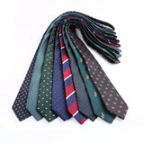 Riolio  Wholesale 8CM Men's Necktie Classic Ties For Man Wedding Business Party Polyester Dots Stripes Floral Jacquard Ascot Accessories