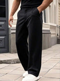 Riolio  Mens Casual Wide Leg Loose Fit Pants With Pockets Fall