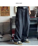 Riolio  Baggy Jeans Men's Oversize Cargo Korean Black Wide Pants Streetwear Hip Hop Harajuku Male Fashion Straight Denim Pants