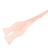 Riolio  Men's Adjustable Satin Self Bow Tie Handmade Solid Color Polyester Smooth Bowtie Classic Business Wedding Party Tie Bowknot Gift
