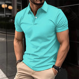 Riolio 2024 Summer Best-Selling Men's Polo Shirt Lapel Printed Men's Clothing Stripes Polo Shirt Casual Sports Men's Shirt