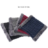 Riolio Winter Men Women Warm Knitted Ring Scarves Thick Elastic Knit Mufflers Children Neck Warmer Plush Polyester Scarf