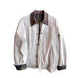Riolio  Retro Japanese Style Barn Coat Men's Loose Casual Short Hunt Jacket Breathable Moisture Wicking Resistant to Deformation