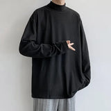Riolio Solid T-shirts Men Fashion Simple All-match Autumn Loose Casual Korean Style Streetwear Youthful Basic City Boy Popular Chic
