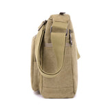 Riolio Canvas Shoulder Bag Bottle Men Women Casual Simple Fashion Retro Multi Layered