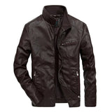 Riolio PU Leather Flight Jacket Black Brown Pilot Coats for Men Bomber Jacket Business 2024 Slim Fit Jacket Men Casaco moto masculino