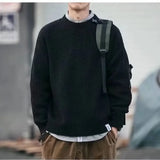 Riolio Oversize Knitwear Thick Korean Popular Clothes Knitted Sweaters for Men Autumnr and Winter Streetwear Aesthetic Top Pullover Man