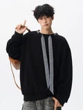 Riolio  hoodie Men Solid Color Round Neck Sweatshirt Long Sleeve Pullover Soft Comfortable Crewneck Sweatshirt For Autumn Casual Wear