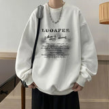 Riolio New Vintage Letter Printed Pullover Hoodies For Men Goth Sweatshirts Streetwear Oversize Hoody Hip Hop Fleece Y2K Clothes