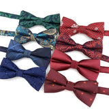 Riolio  Hot Men's Bow Tie Adjustable Butterfly Neckties Dot Stripes Plaid Bowtie For Man Wedding Party Boy Girl Bowknot